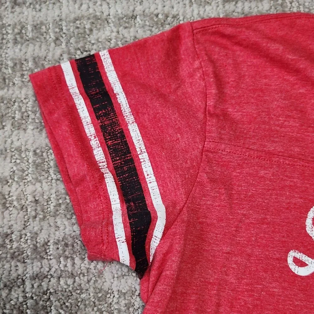 Rutgers Girls Youth Scarlet Knights Short Sleeve Shirt Top Size L